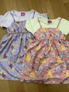 ディズニープリンセス 半袖ワンピース 100cm 110㎝　2点セット