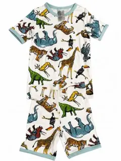 h&m 動物　恐竜　コットンパジャマ