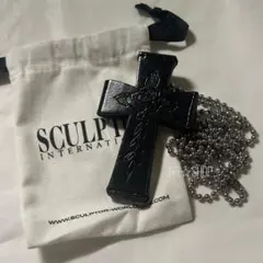 SCULPTORクロス ネックレス SCULPTOR INTERNATIONAL レザークロスネックレス - メルカリ