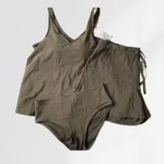 UNIQLO ビーチウェア　水着　3点セット　水陸両用　オリーブ　XLのサムネイル