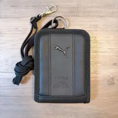 PUMA ネックストラップ付き キッズ財布 ブラック　コインケース