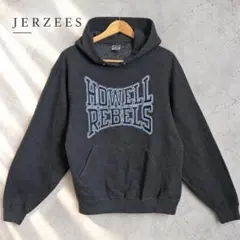 JERZEES 풀오버 파커 M 다크 그레이 헌 옷 긴팔 뒤 기모