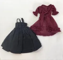 レアアゾンAZONE 1/6 27cm「コケット/plume」ボルドー×ブラック