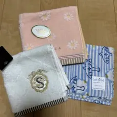 タオルハンカチ　ハンカチ　ハンカチセット　花柄　鳥柄　レディース