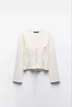 ZARA シャツ　新品未使用　レースアップ