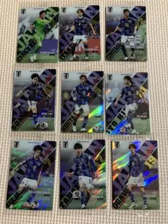ツインウエハース　サッカー日本代表　ノーマルカード　9枚セット