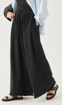 Plage SWEAT WIDE TUCK パンツ　ブラック　36