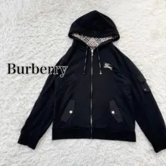 Burberry バーバリー ジップアップパーカー 黒 M