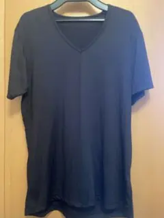 ノーブランド Vネック インナーTシャツ ブラック Mサイズ