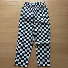 美品 Cookman クックマン シェフパンツ チェッカーフラッグ柄 Ｌ