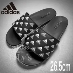 【新品未使用】adidasアディレッタ　黒白　26.5cm　ブラック