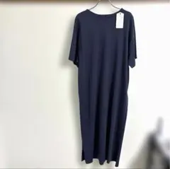 新品 ネイビーブラック半袖ワンピース Mサイズ
