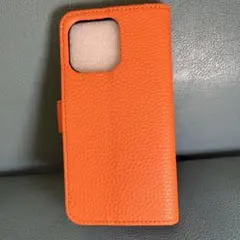 オレンジ 手帳型ケース iPhone用