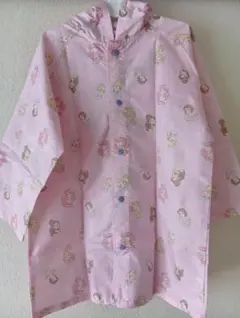 プリンセス柄 サイズ110　フード付きレインコート