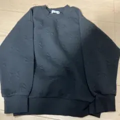 Branshes 黒 リボン模様 トレーナー 130