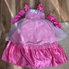 ピンク フリルドレス 手袋付き