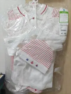 新品未使用品　EL FIN DOLL 長袖コンビドレスセット　新生児　50 60