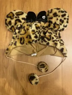 ディズニー　ファンキャップ　ヒョウ柄