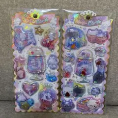 キラキラウォーターインシール　うさぎ&ねこセット　クラックス　正規品