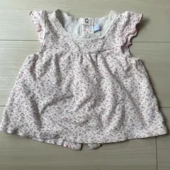 ミキハウス 花柄フリル付きトップス 70サイズ