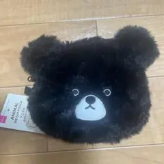 DAISO アニマル ダイカットポーチ くま ブラック