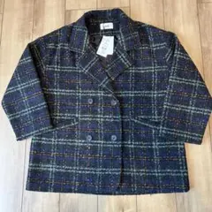 Auntie Rosa Holiday ネイビーチェック Pコートフリーサイズ