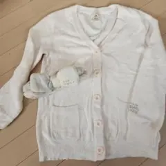 gelato pique ホワイト Vネックカーディガンとヘアバンドセット