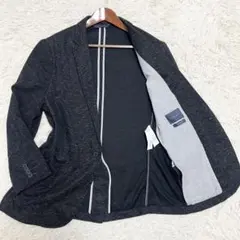 美品✨ZARA テーラードジャケット リネン混 ツイード調 エルボーパッチ XL