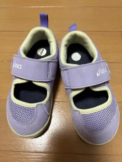 asics 紫色 サンダルスニーカー 15.5