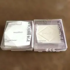 新品　送料込み　マキアージュ プレストパウダー ケース  パフ　レフィルセット