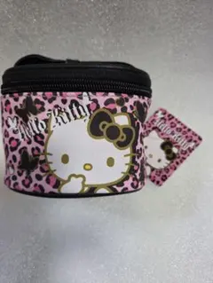 【新品・タグ付き】ミニミニバニティポーチ ヒョウ柄　ハローキティ