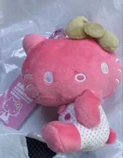 산리오 展限定 ピンクのハローキティ ぬいぐるみ マスコットポーチ kitty