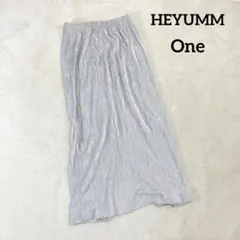 【ヘユム】ロングタイトスカート (one) リブ マキシ丈 グレーのサムネイル