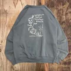 90s United sports スウェット アート ブルーグレー USA製