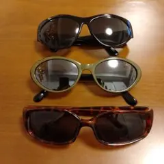 サングラス 3点セット ブラック カーキ ブラウン まとめ売り