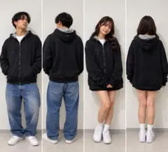 Champion チャンピオン ジップアップパーカー ネイビー XL