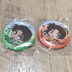 名探偵コナン キャラリウム缶バッジ 服部平次 遠山和葉 セット
