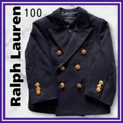 美品✨Ralph Lauren 紺ブレザー　金ボタン ダブル　毛100% 100
