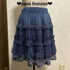 axes femme レース❤︎フリル❤︎ティアード スカート 可愛い系♡