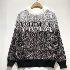 新品❗VIOLA❗ジャガード❗ロゴセーター❗