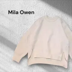 Mila Owen アイボリー クルーネックセーター　コクーンデザイン