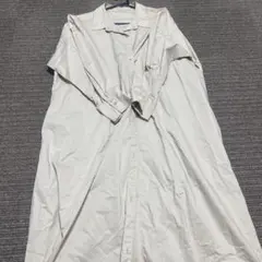 GU ホワイト シャツワンピース ロング丈