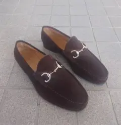 グッチ ビットローファー スエード ダークブラウン サイズ6 25.5〜26cm