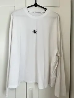 Calvin Klein ck ロゴ入り長袖Tシャツ XL ホワイト