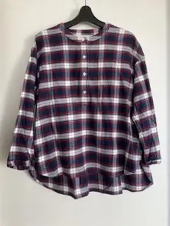 無印★チェック柄シャツ M〜L コットン100%