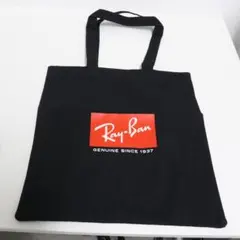Ray-Ban ロゴ入り 黒 トートバッグ 33cmX34cm