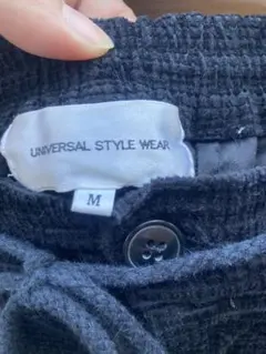 黒 横縞コーデュロイパンツ　Universal Style Wear Mサイズ