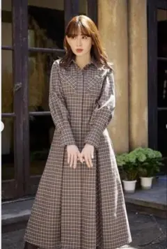 herlipto チェックワンピース herlipto ハーリップトゥ チェック柄 シャツワンピース - メルカリ