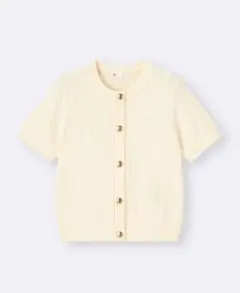 【美品】GU ケーブルメタルボタンカーディガン
