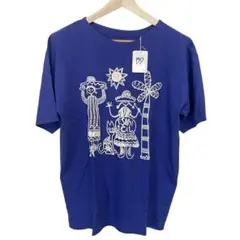 【✨新品✨】 d-hoのゆったり着られる綿100%Tシャツ、人気のブルー